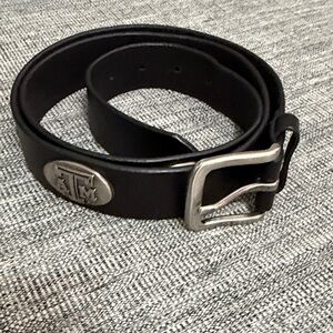 TEXAS A&M AGGIES MEN'S BLACK LEATHER BELT SIZE 40